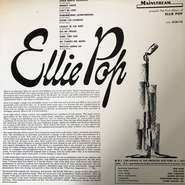 Ellie Pop - Ellie Pop (LP, Album, RE)