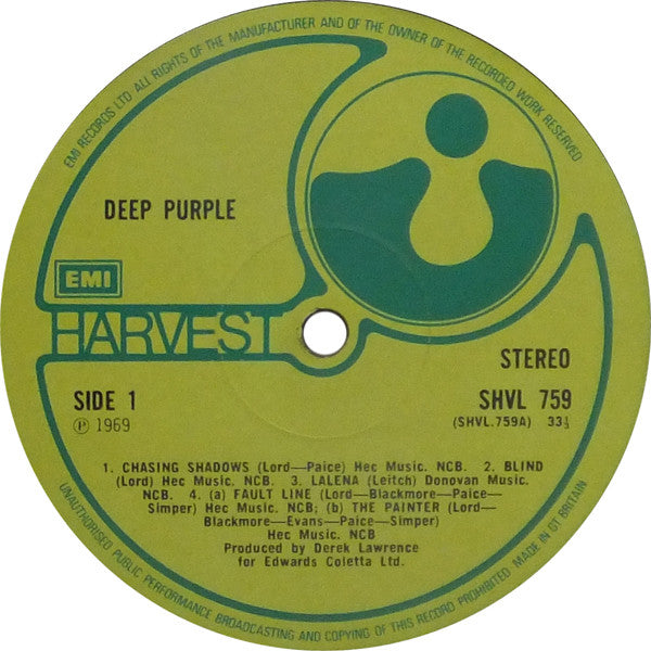 Deep Purple - Deep Purple (LP, Album, RP)