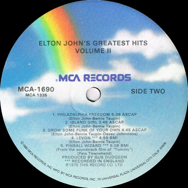 Elton John - Elton John's Greatest Hits Volume II(LP, Album, Comp, ...