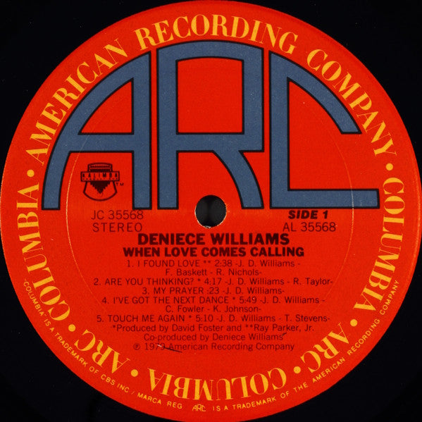 Deniece Williams - When Love Comes Calling (LP, Album, Pit)