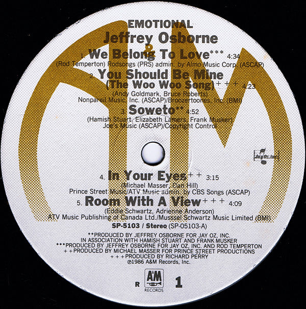 Jeffrey Osborne - Emotional (LP, Album, R)
