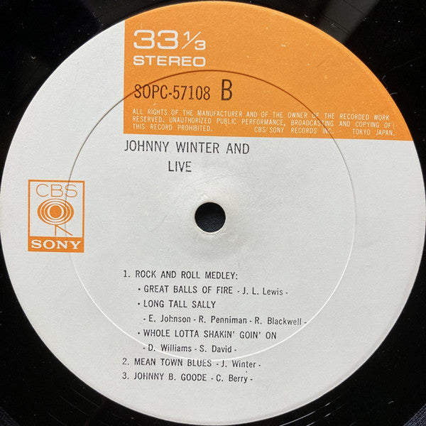 Johnny Winter And - Live Johnny Winter And (LP, Album, Gat)