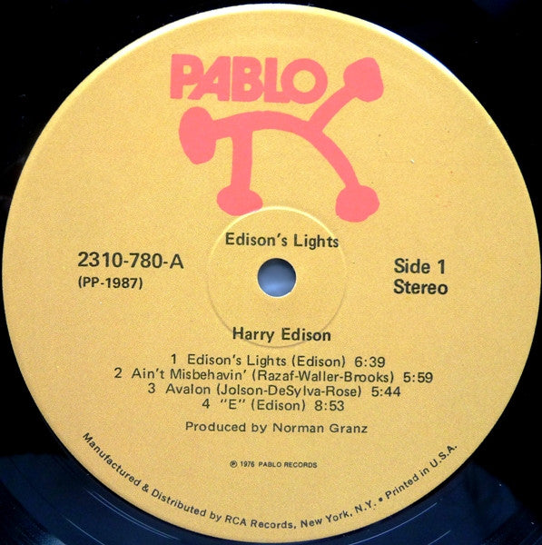 Harry Edison - Edison's Lights (LP, Album)