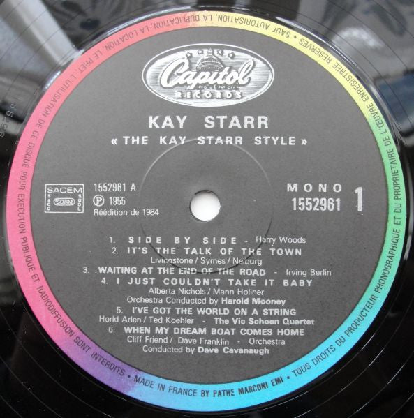 Kay Starr - The Kay Starr Style (LP, Mono)