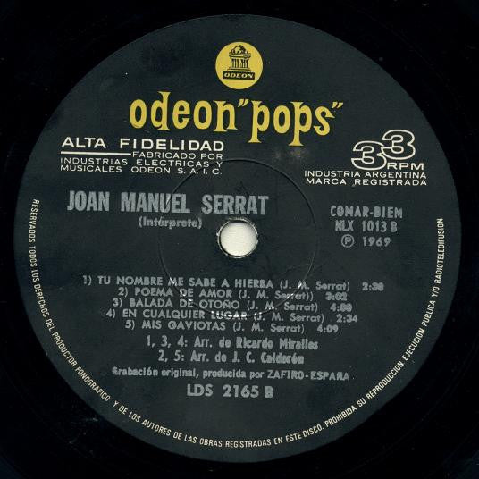 Joan Manuel Serrat - Joan Manuel Serrat (LP, Album, Mono)