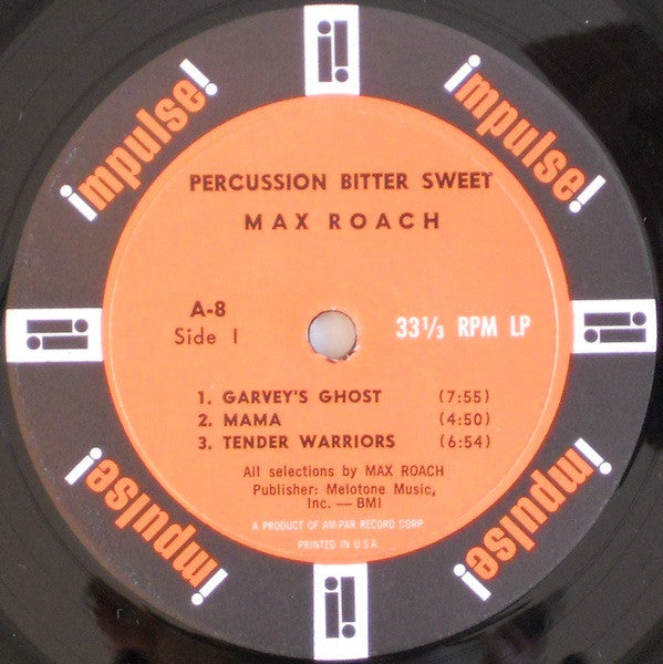 Max Roach - Percussion Bitter Sweet (LP, Album, Mono)