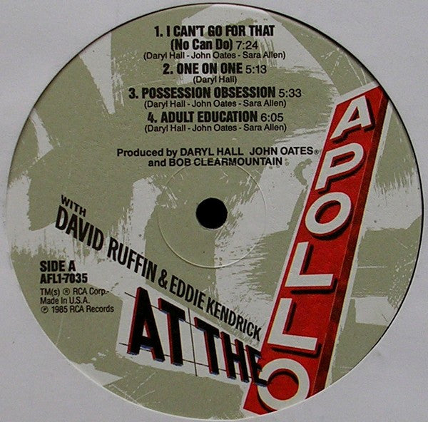 Daryl Hall & John Oates - Live At The Apollo(LP, Album)