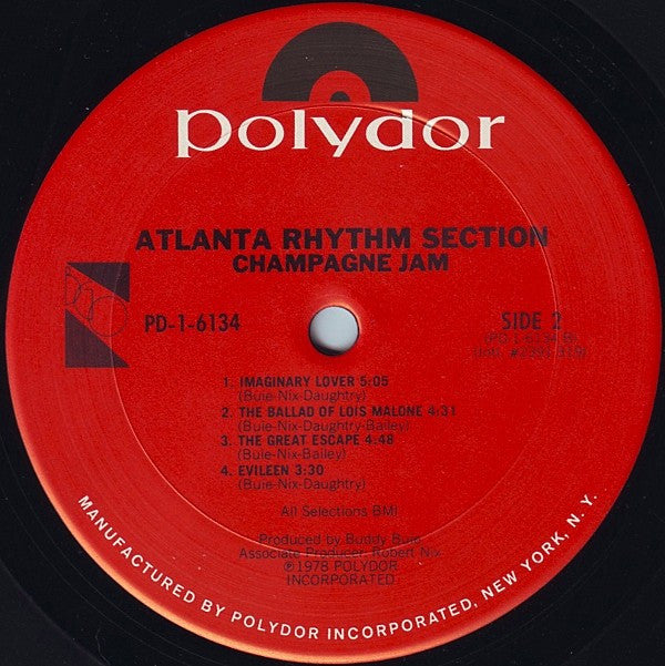 Atlanta Rhythm Section - Champagne Jam (LP, Album, San)