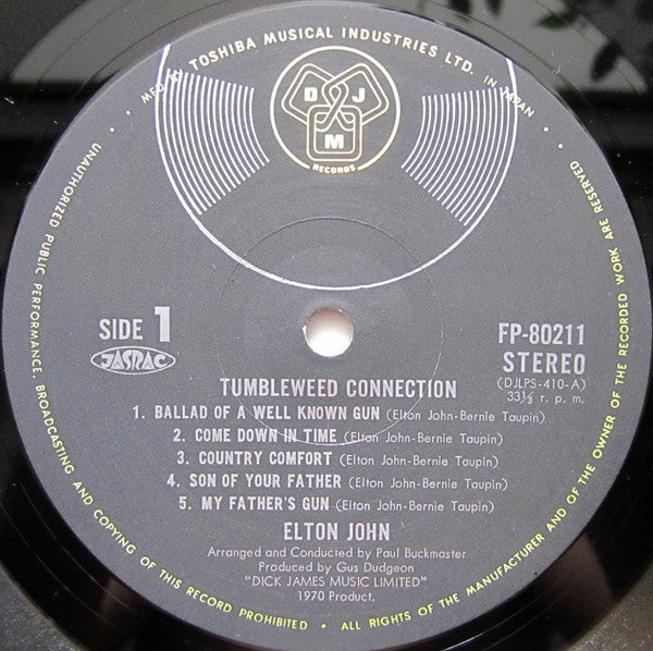 Elton John - Tumbleweed Connection (LP, Album, RE)