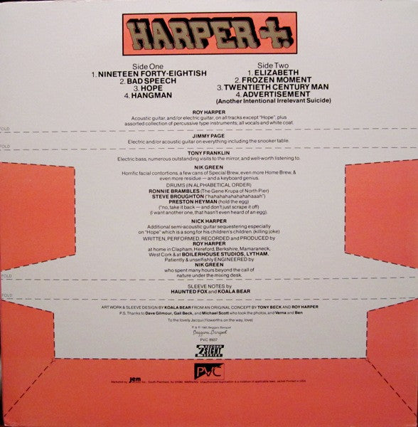 Roy Harper & Jimmy Page - Whatever Happened To Jugula? (LP, Album)
