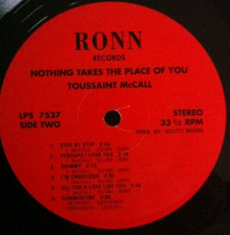 Toussaint McCall - Nothing Takes The Place Of You (LP, Album, RE)