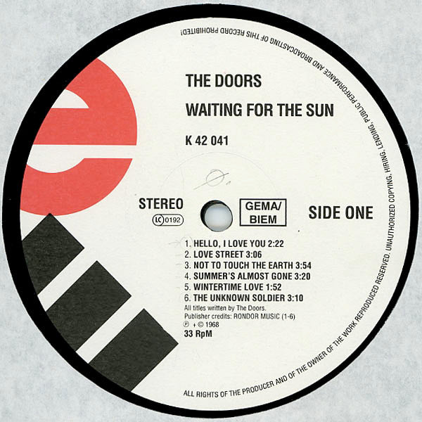 The Doors - Waiting For The Sun (LP, Album, RE, RP)