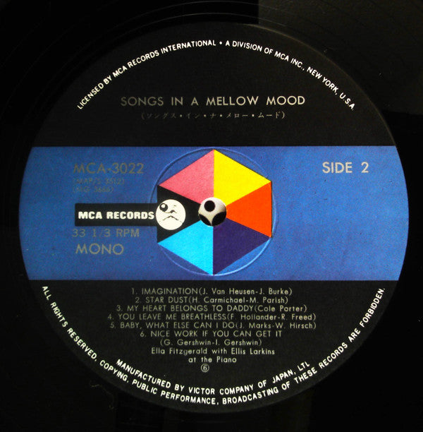 Ella Fitzgerald - Ella - Songs In A Mellow Mood(LP, Album, Mono, 1,5)