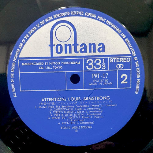 Louis Armstrong - Attention! (LP)