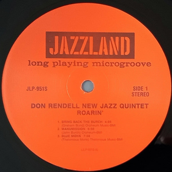 The New Don Rendell Quintet - Roarin' (LP, Album, RE)