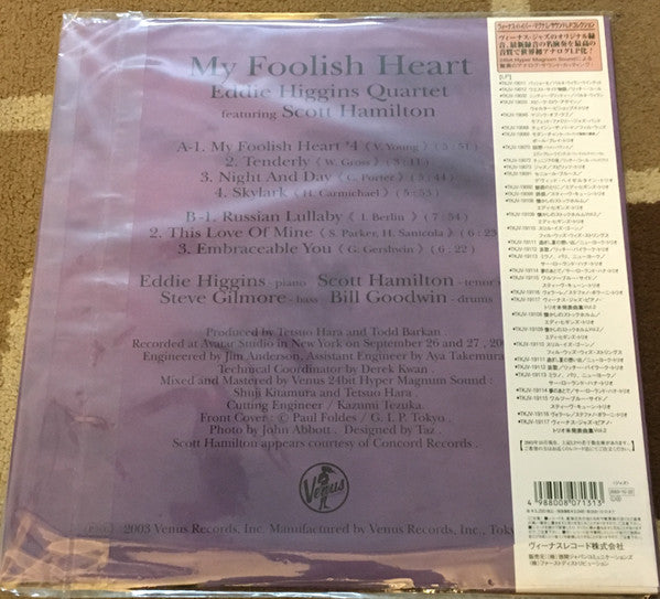 Eddie Higgins Quartet - My Foolish Heart Vol.2(LP, Album, Ltd, 180)