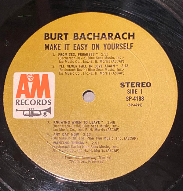 Burt Bacharach - Make It Easy On Yourself (LP, Album, Mon)