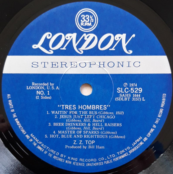 ZZ Top - Tres Hombres (LP, Album)