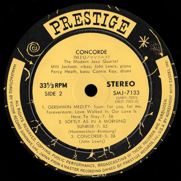 The Modern Jazz Quartet - Concorde (LP, Album, RE)