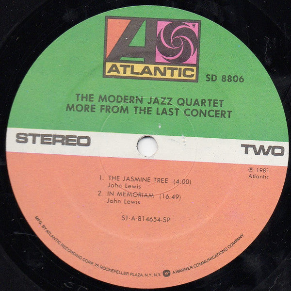 The Modern Jazz Quartet - More From The Last Concert (LP, Album, SP )