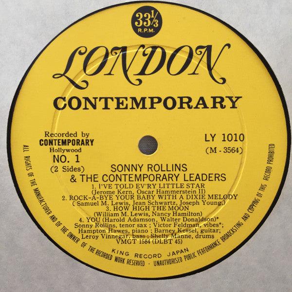 Sonny Rollins And The Contemporary Leaders - Sonny Rollins And The ...