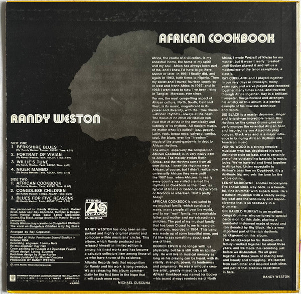 Randy Weston - African Cookbook (LP, Album, Promo, RE)