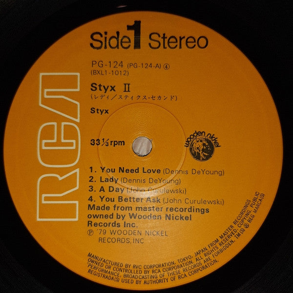 Styx - Styx II (LP, Album, RE)