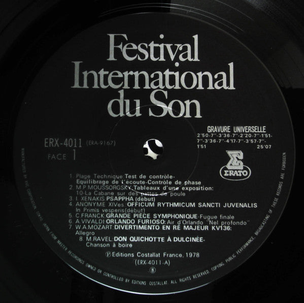 Various - Festival International Du Son 1978 (LP, Comp)