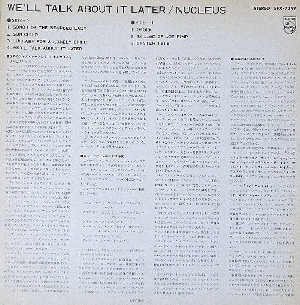 Nucleus (3) - We'll Talk About It Later (LP, Album, Promo, Gat)