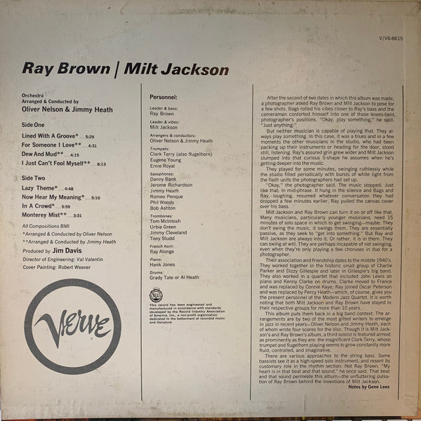 Ray Brown / Milt Jackson - Ray Brown / Milt Jackson (LP, Album)