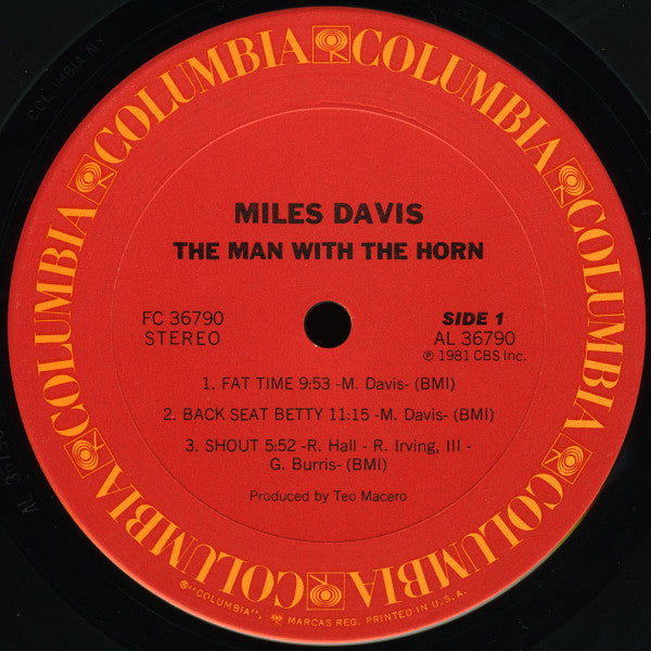 Miles Davis - The Man With The Horn (LP, Album, RE, San)