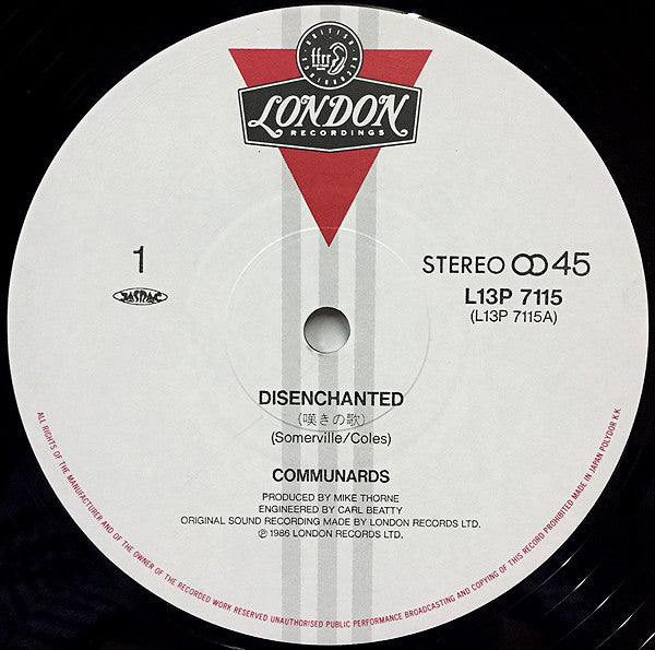 Communards* - Disenchanted (12"", Single)