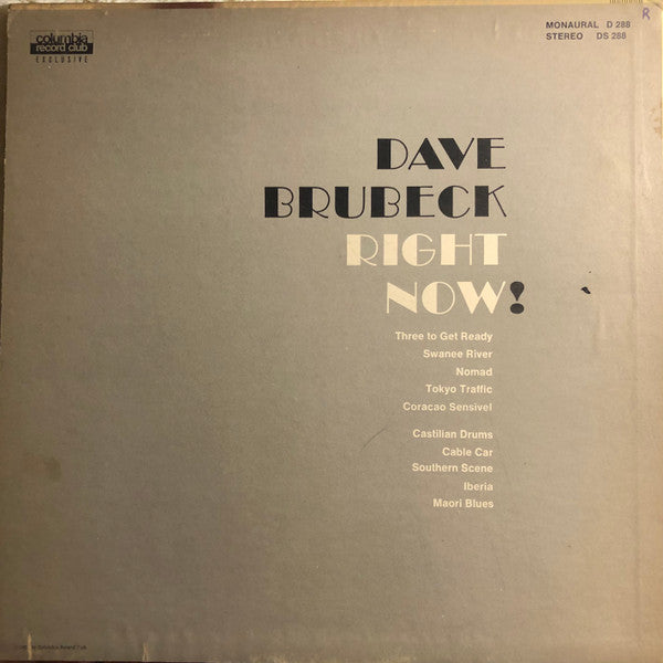 Dave Brubeck - Right Now! (LP, Comp)