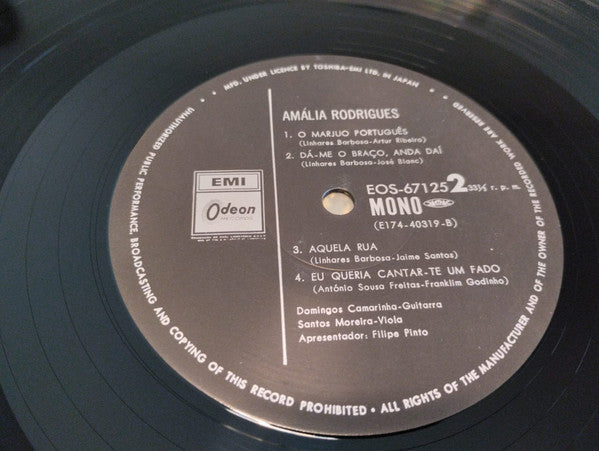 Amália Rodrigues - No Cafe Luso (LP, Album, Mono)