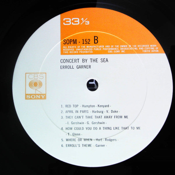 Erroll Garner - Concert By The Sea (LP, Album, Mono, RE, Jaz)