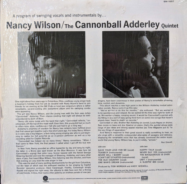 Nancy Wilson - Nancy Wilson / Cannonball Adderley(LP, RE, Win)