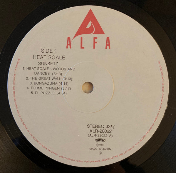 Sunsetz* - Heat Scale (LP, Album, RP, Lig)
