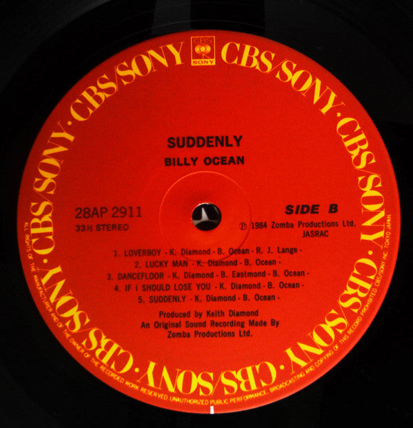 Billy Ocean - Suddenly (LP, Album)