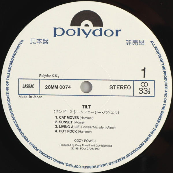 Cozy Powell - Tilt (LP, Album, Promo)