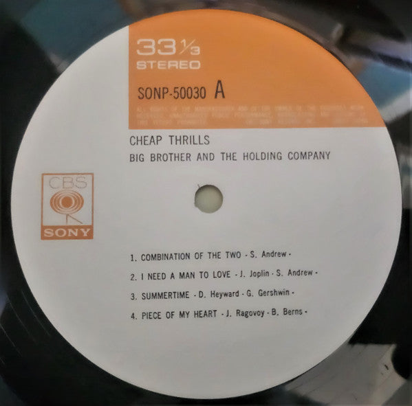 Big Brother & The Holding Company - Cheap Thrills (LP, Album)