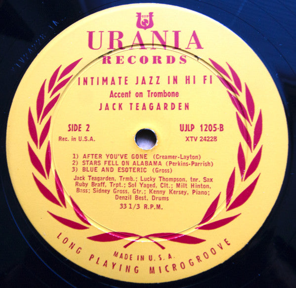 Jack Teagarden - Accent On Trombone (LP, Album, Mono)