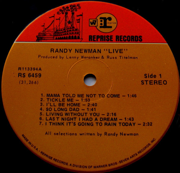 Randy Newman - Live (LP, Album, Club)