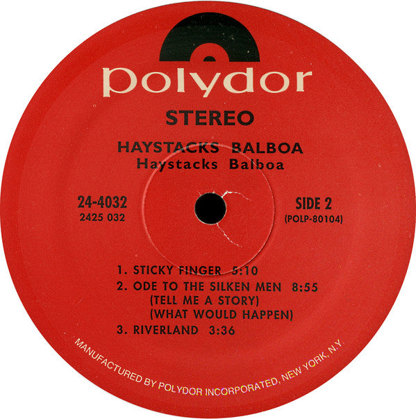 Haystacks Balboa - Haystacks Balboa (LP, Album, RE, Rai)
