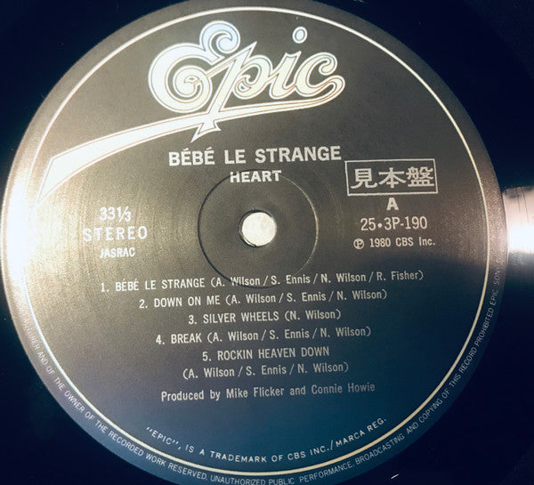 Heart - Bebe Le Strange (LP, Album, Promo)