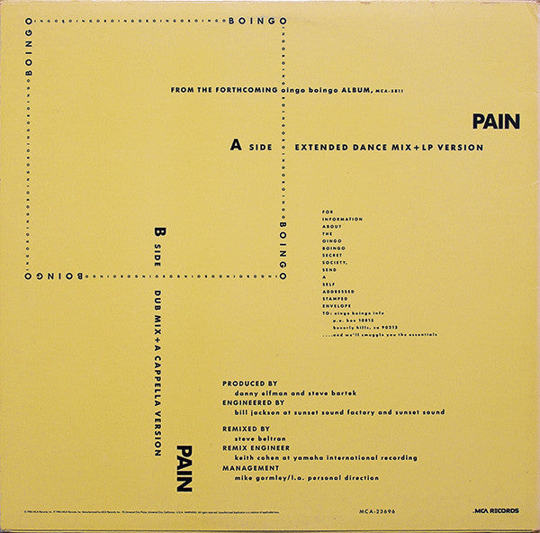 Oingo Boingo - Pain (12"", Single)