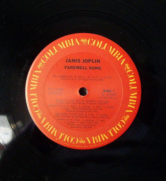 Janis Joplin - Farewell Song (LP, Album, Ter)