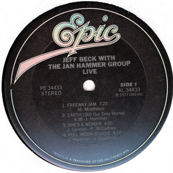 Jeff Beck With The Jan Hammer Group - Live (LP, Album)