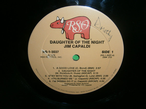 Jim Capaldi - Daughter Of The Night (LP, Album, Mon)