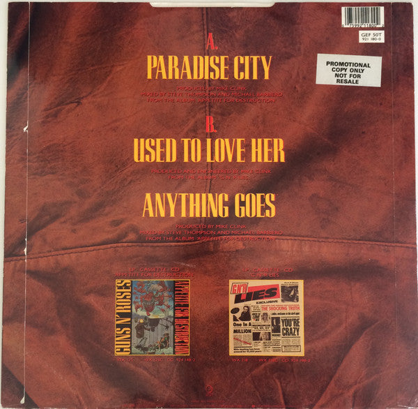 Guns N' Roses - Paradise City (12"", Single)