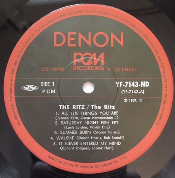 The Ritz (2) - The Ritz (LP, Album)